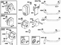 Part Location Diagram of 692061 Briggs and Stratton Manifold-Exhaust